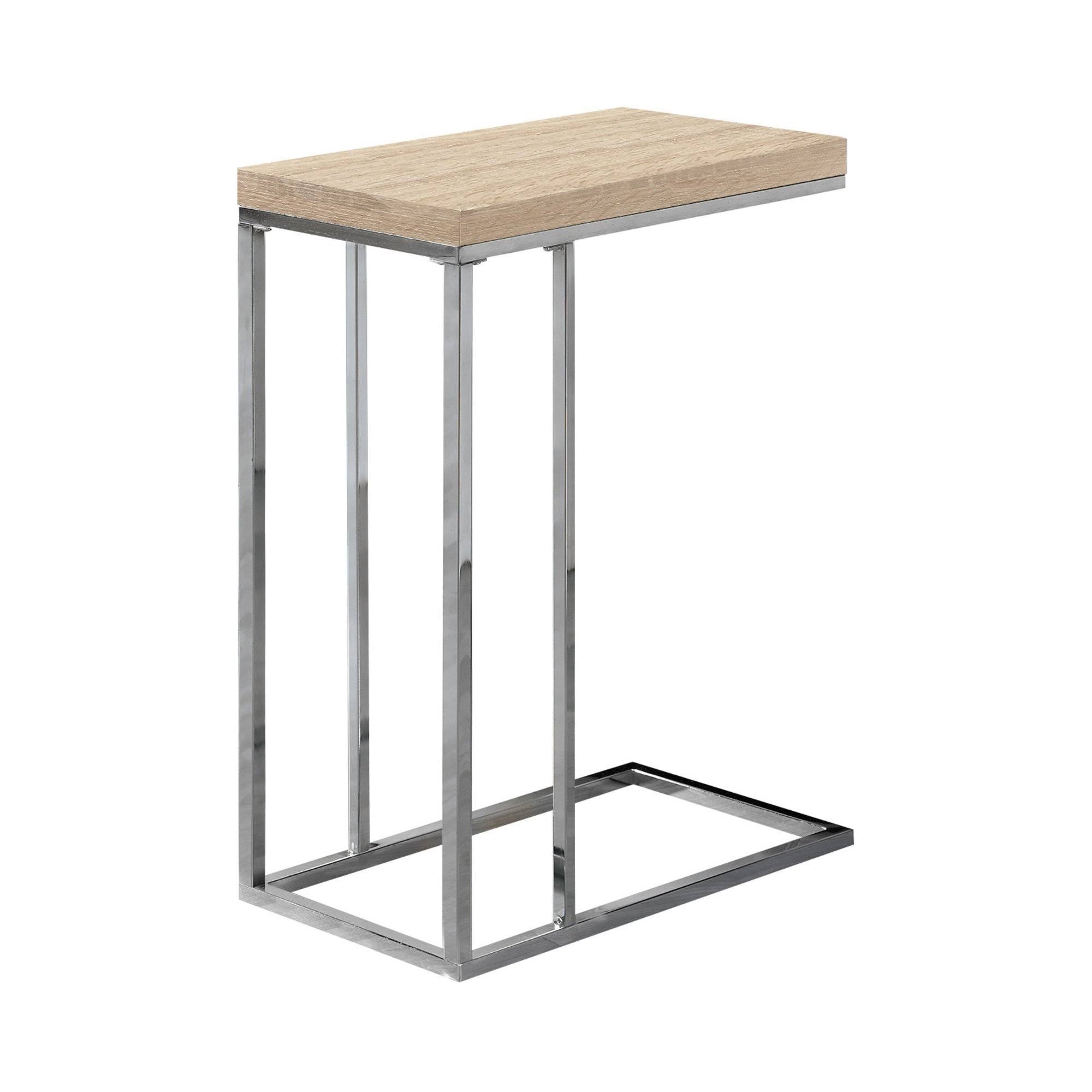 Cappuccino Particle Board Metal Accent Table D281