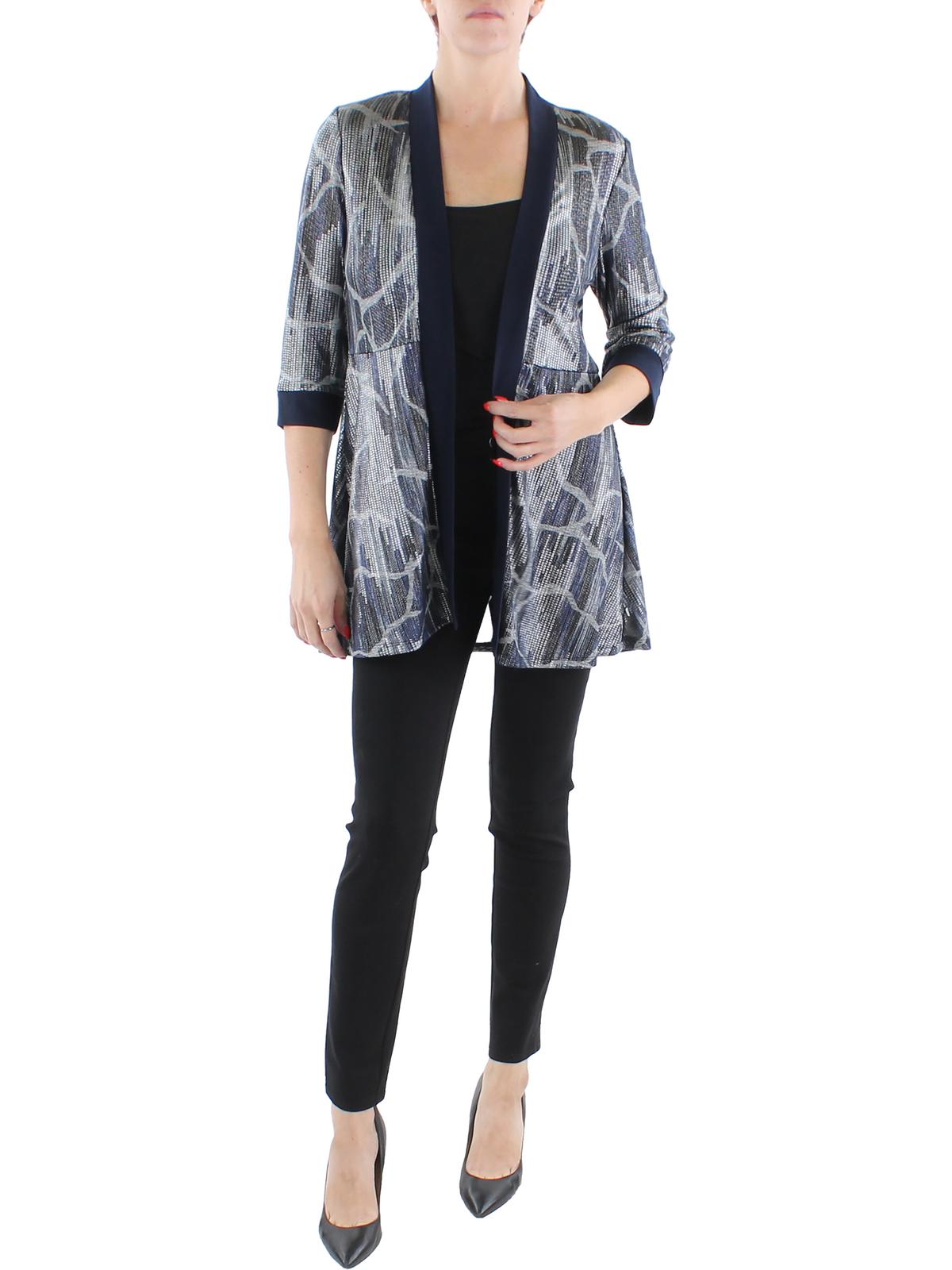 Knit Metallic Duster Blazer Y580902