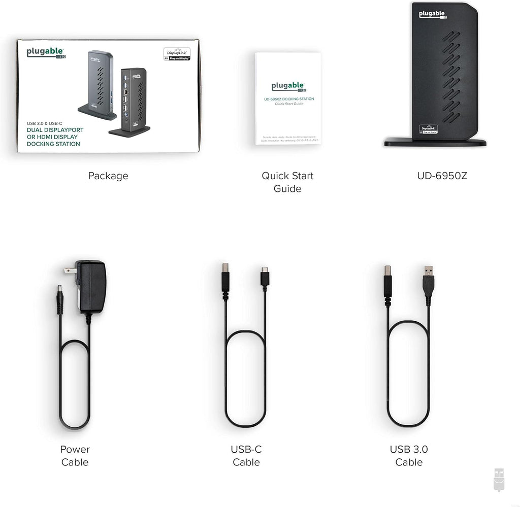 Dual 4K DisplayPort & HDMI USB 3.0 and USB-C Docking Station with Gigabit Ethernet, Audio, 6 USB Ports I9532