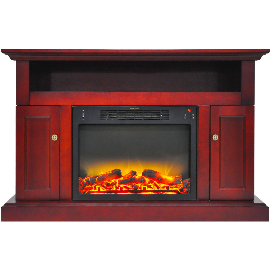 47 in. Electric Fireplace with Entertainment Stand in Cherry L5317