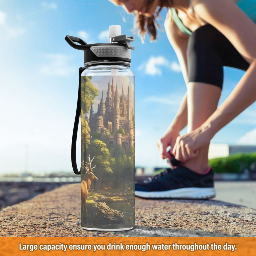 32oz Tritan Leakproof Clear Sports Water Bottle K895