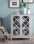 Light Gray Accent Cabinet with Two Doors R695