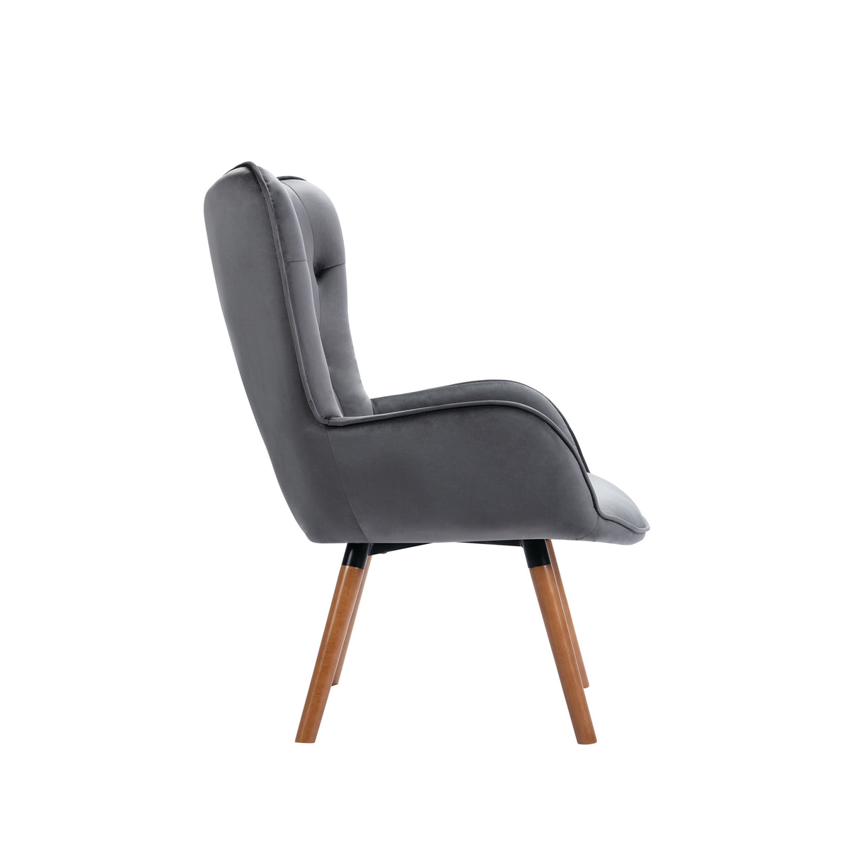 Velvet Pink Wingback Arm Chairs Q87595