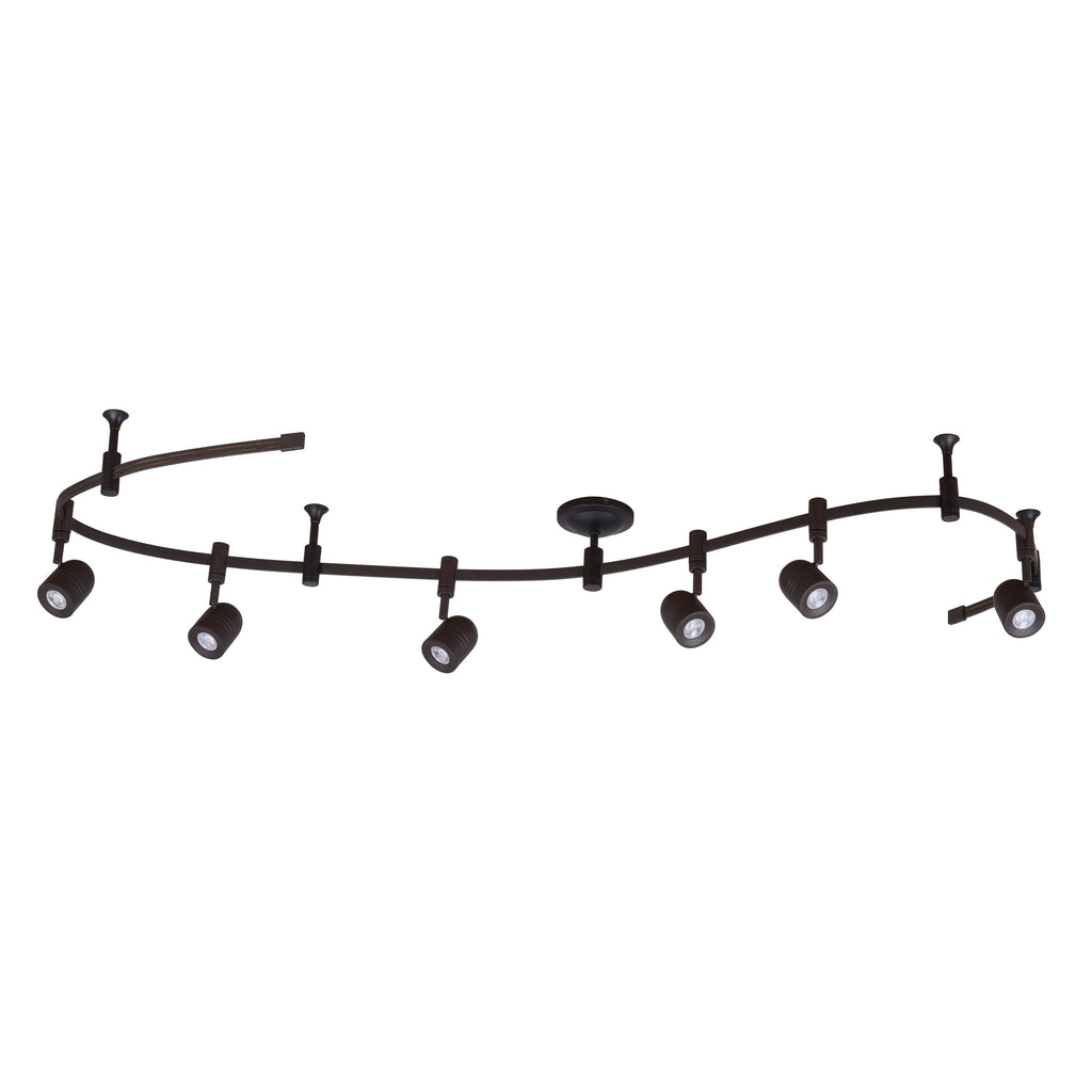 6-Light LED Flex Track, 96" Oil Bronzed L320033