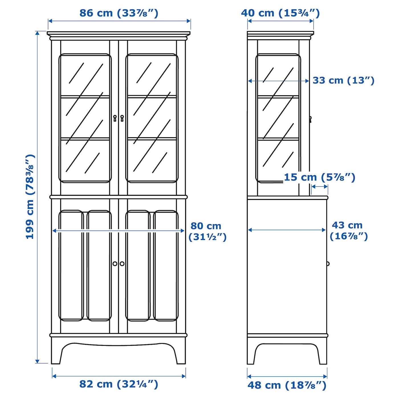 Light Beige Cabinet with Glass Doors T480