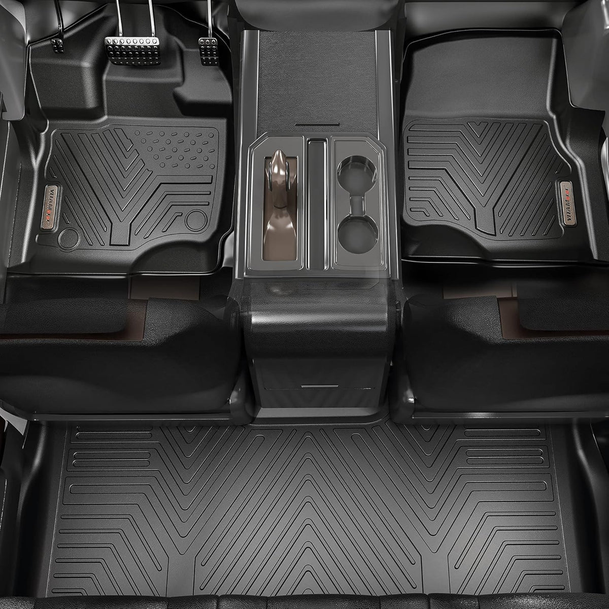 Black TPE Floor Liner Car Mats F35502