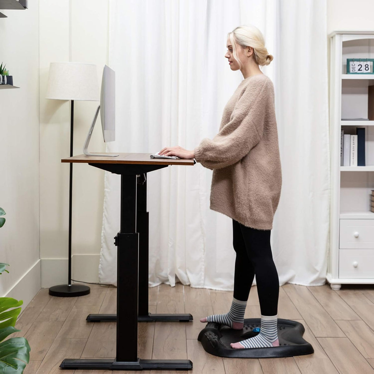 Anti-Fatigue Standing Desk Mat with Foot Massage Ball, Pack of 2 P516