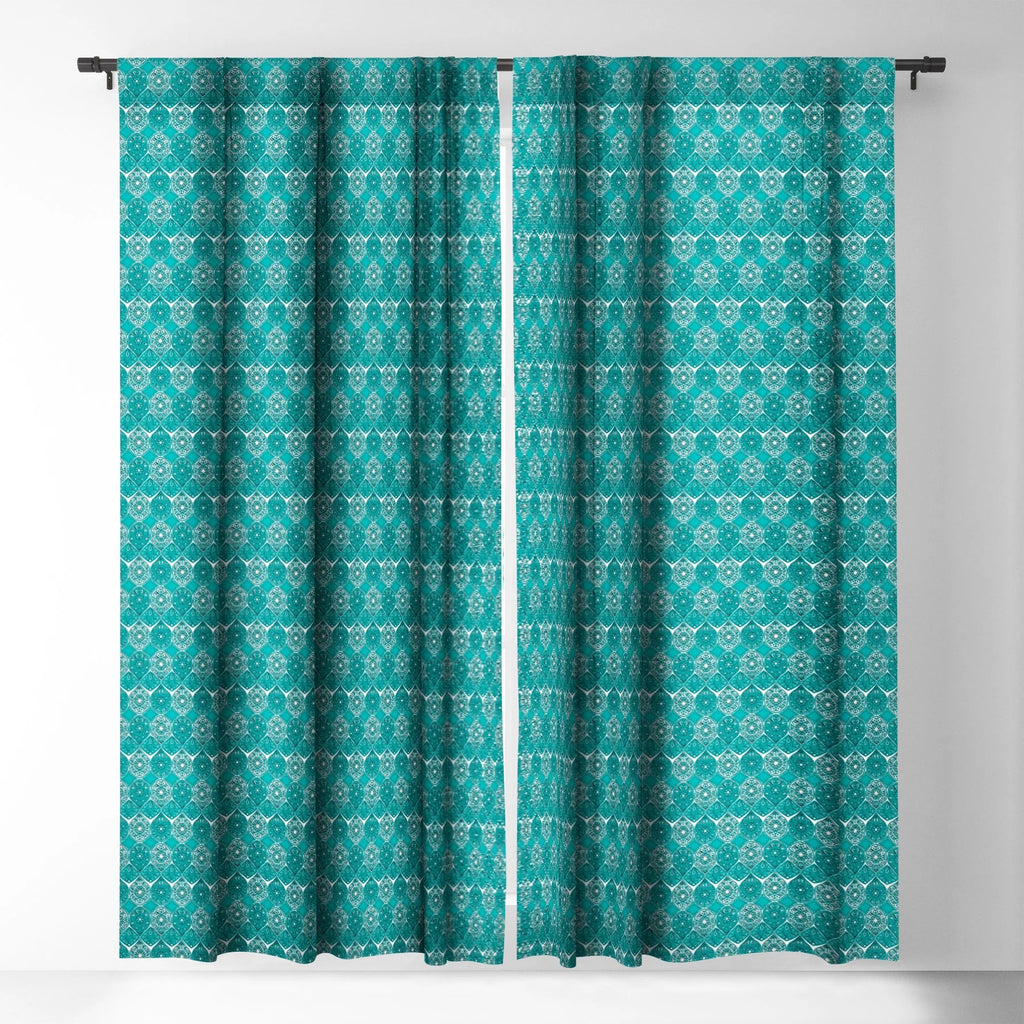 Turquoise Blackout Curtain Single Panel 50" x 96" Y996517