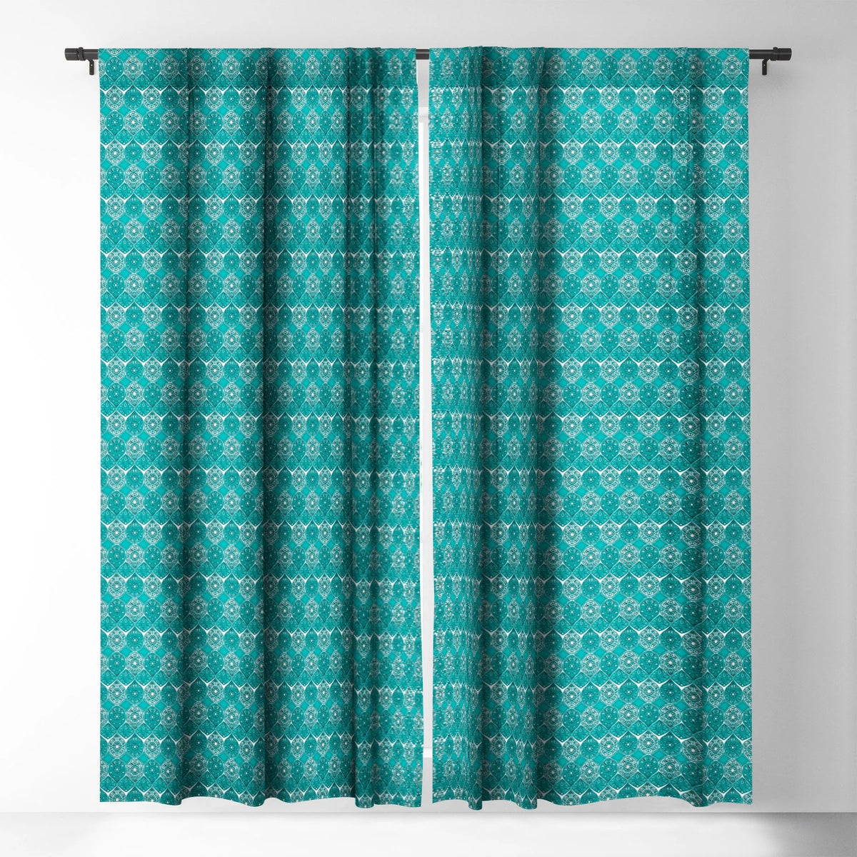 Turquoise Blackout Curtain Single Panel 50" x 96" Y996517