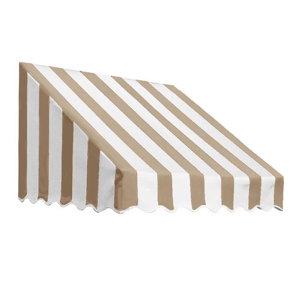 Linen/White Window Awning P8013