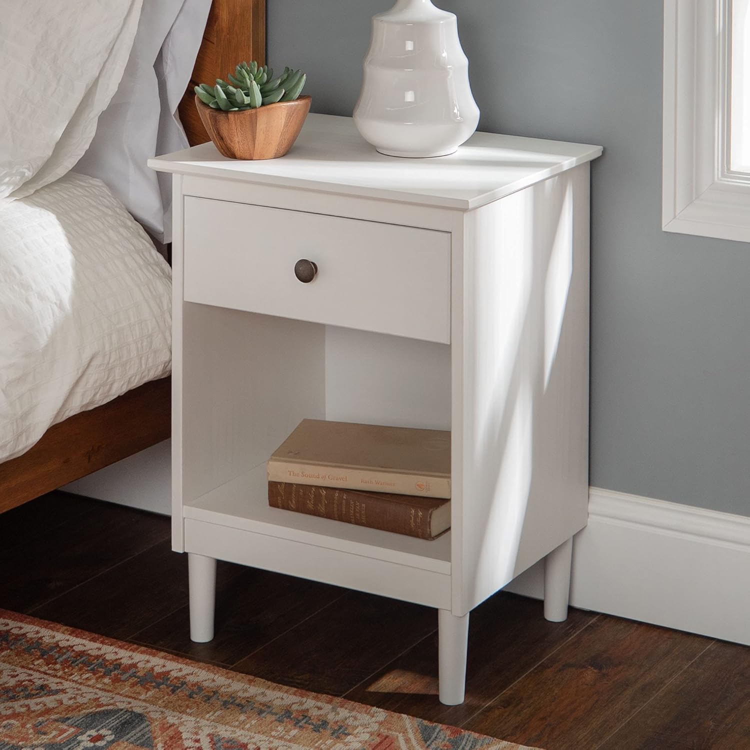 Caramel Wood 3 Drawer Nightstand E9043