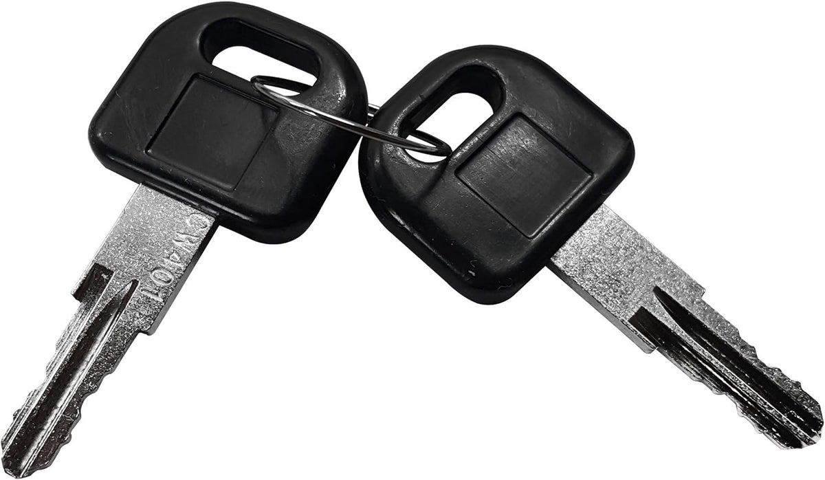 White RV Paddle Door Handle with Deadbolt (2) W3615