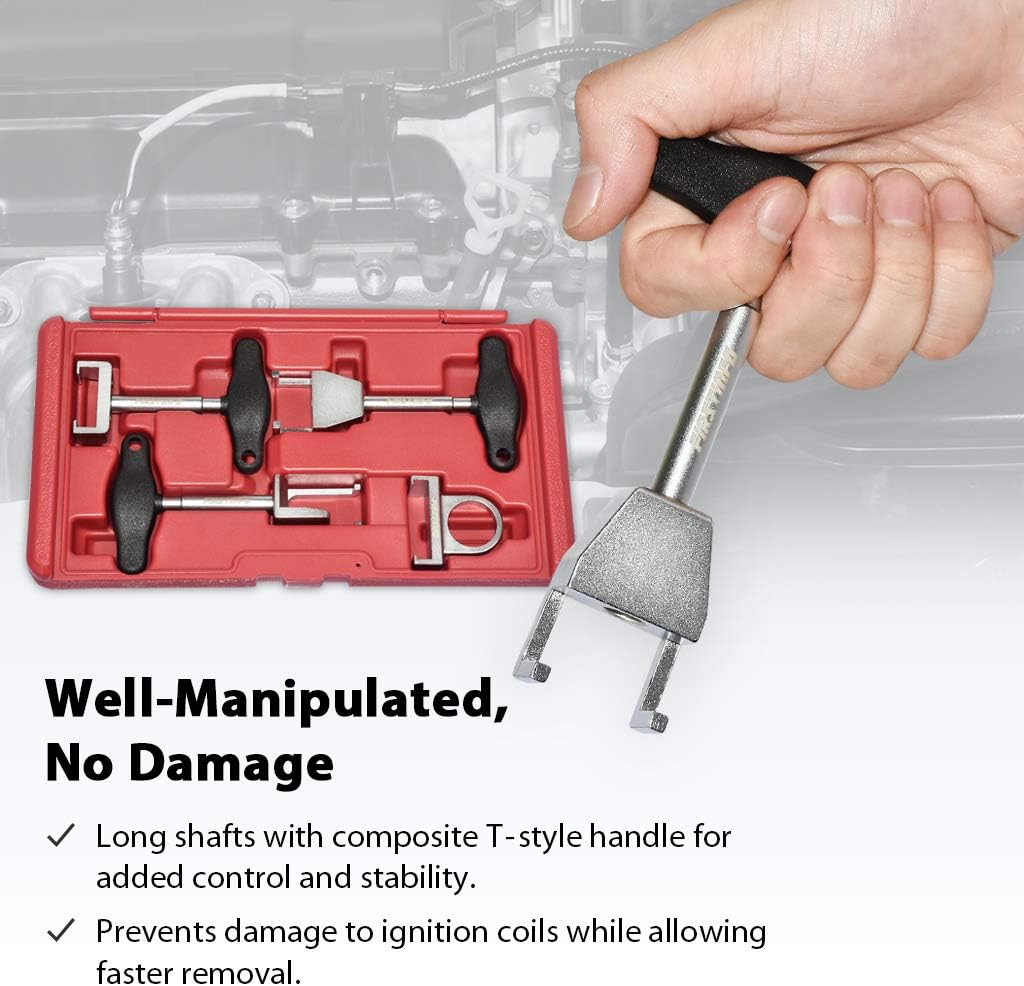 Spark Plug Ignition Coil Puller Tool for VW Audi with Storage Case Pack of 2 J578370