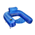 Blue Swirl Pattern Inflatable Swimming Pool Lounger Chair T991824