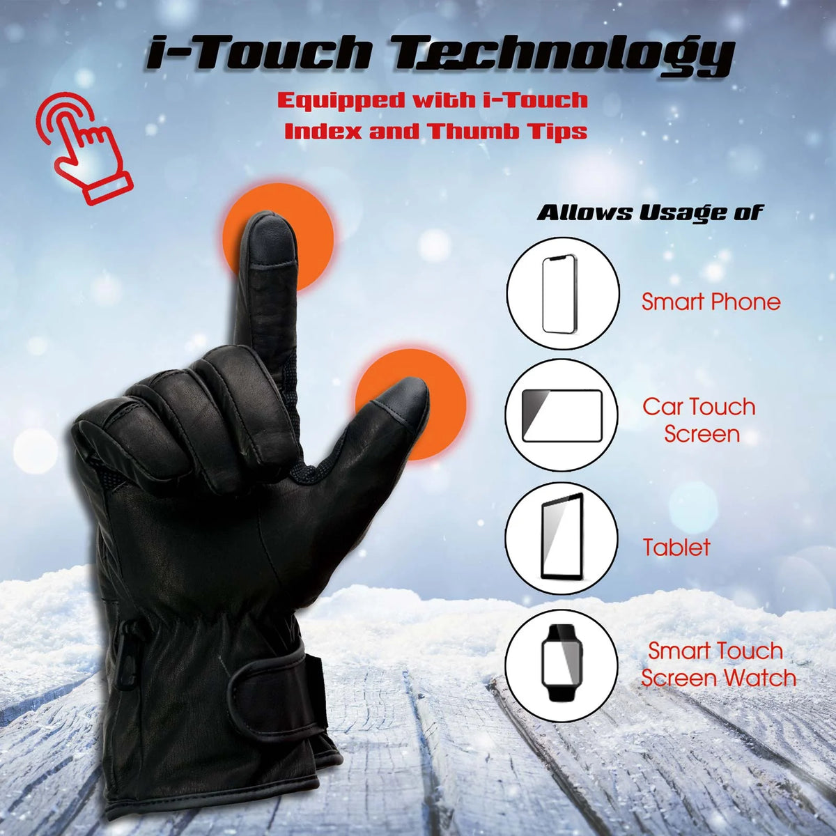 Heated Winter Gloves with Battery K929639
