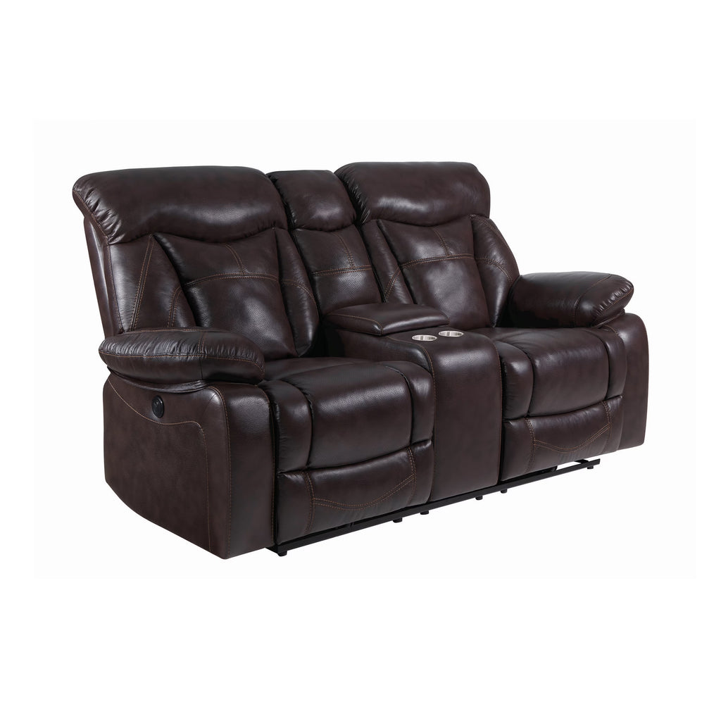 Dark Brown Motion Loveseat M81943