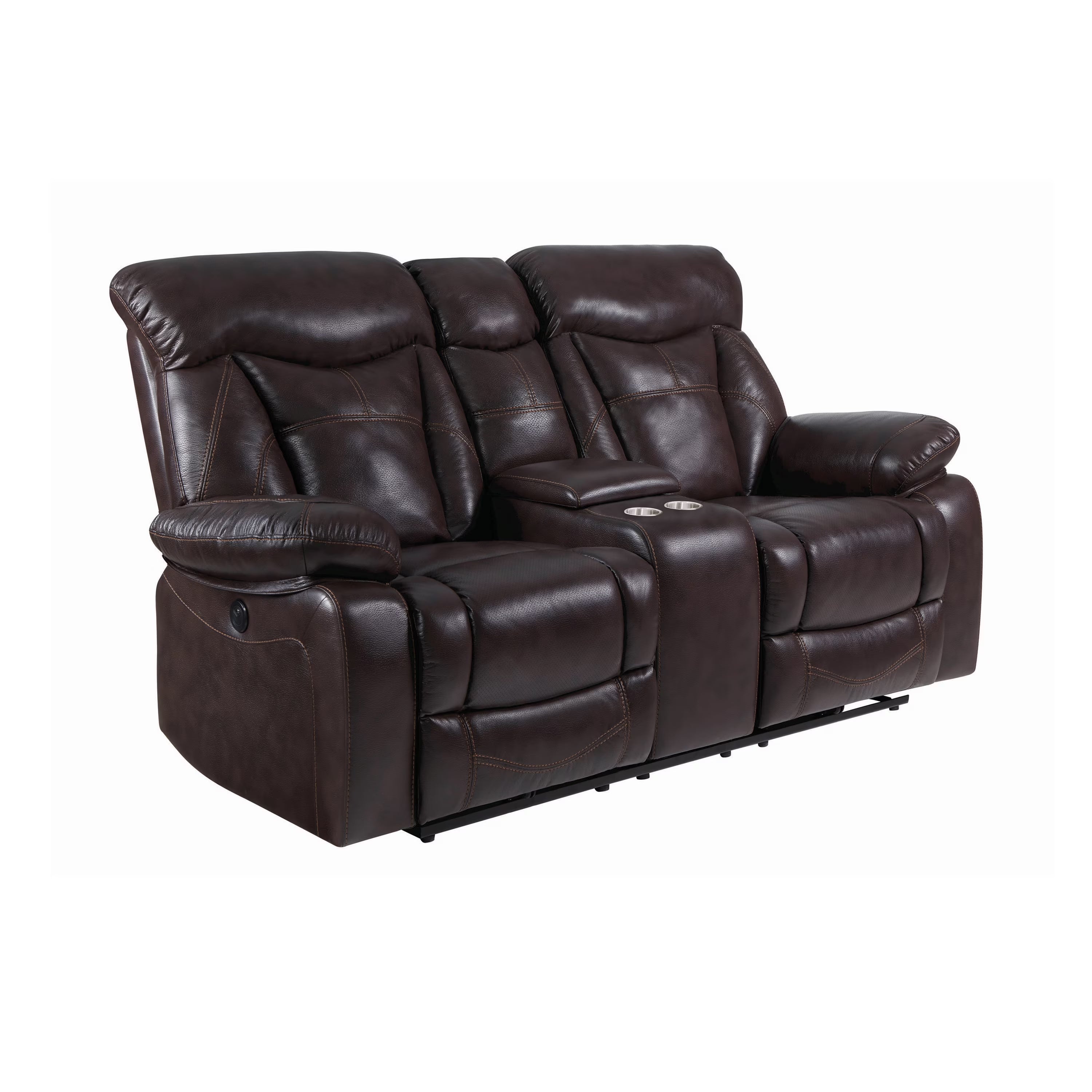 Dark Brown Motion Loveseat M81943