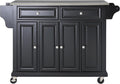 Full Size Kitchen Cart with Solid Black Granite Top W677549