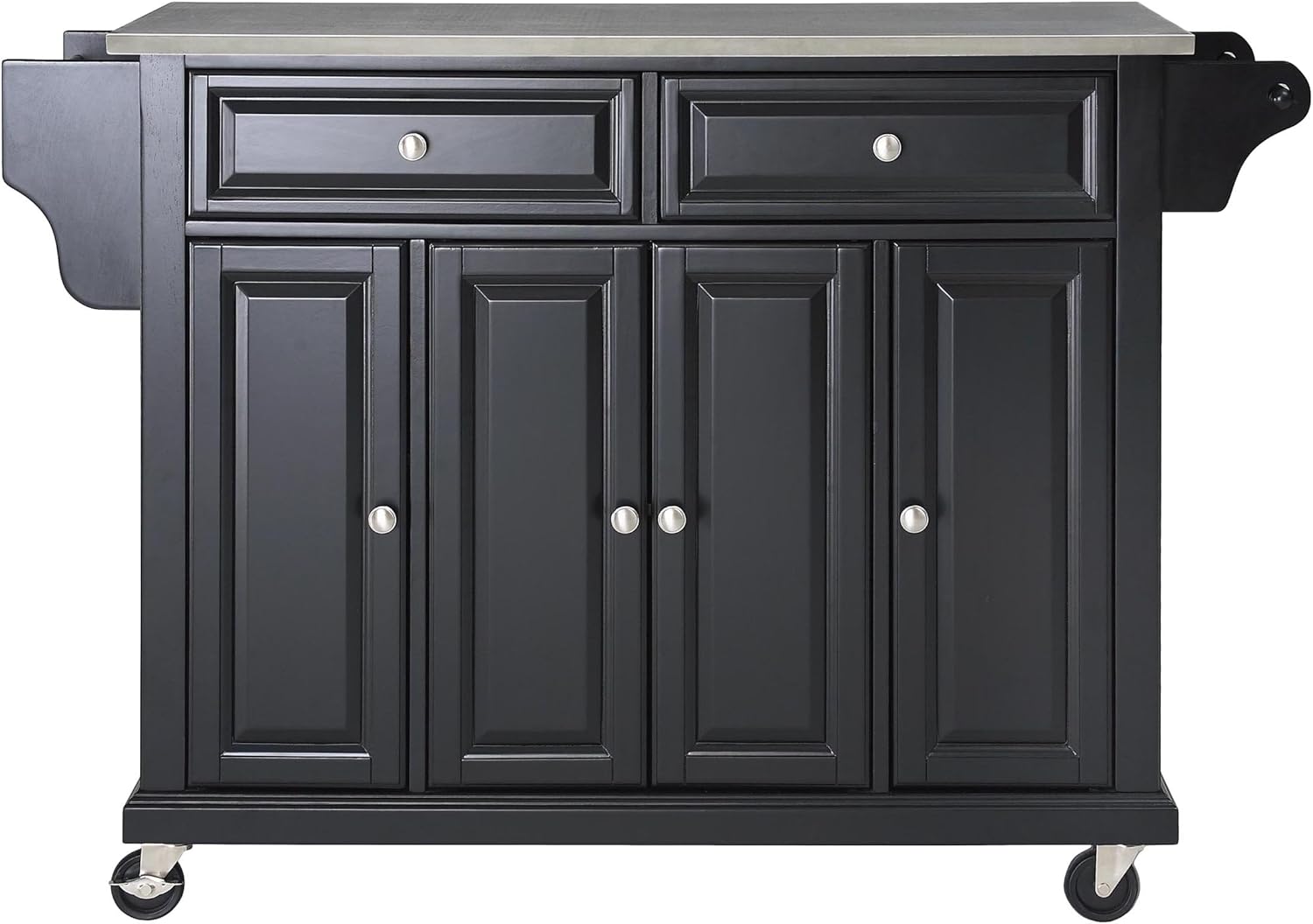 Full Size Kitchen Cart with Solid Black Granite Top W677549