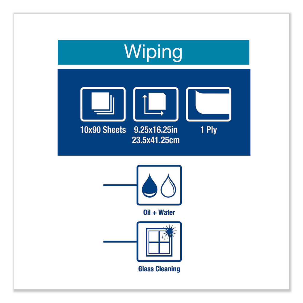 90 Wipes White Heavy-Duty Paper Wiper P1538