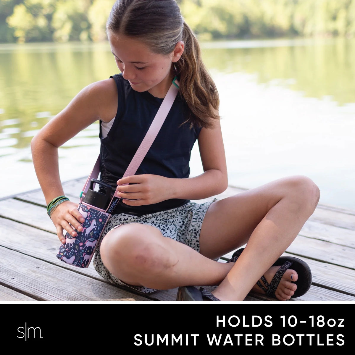 Kid's Water Bottle Carrier Sling with Adjustable Strap Y436808