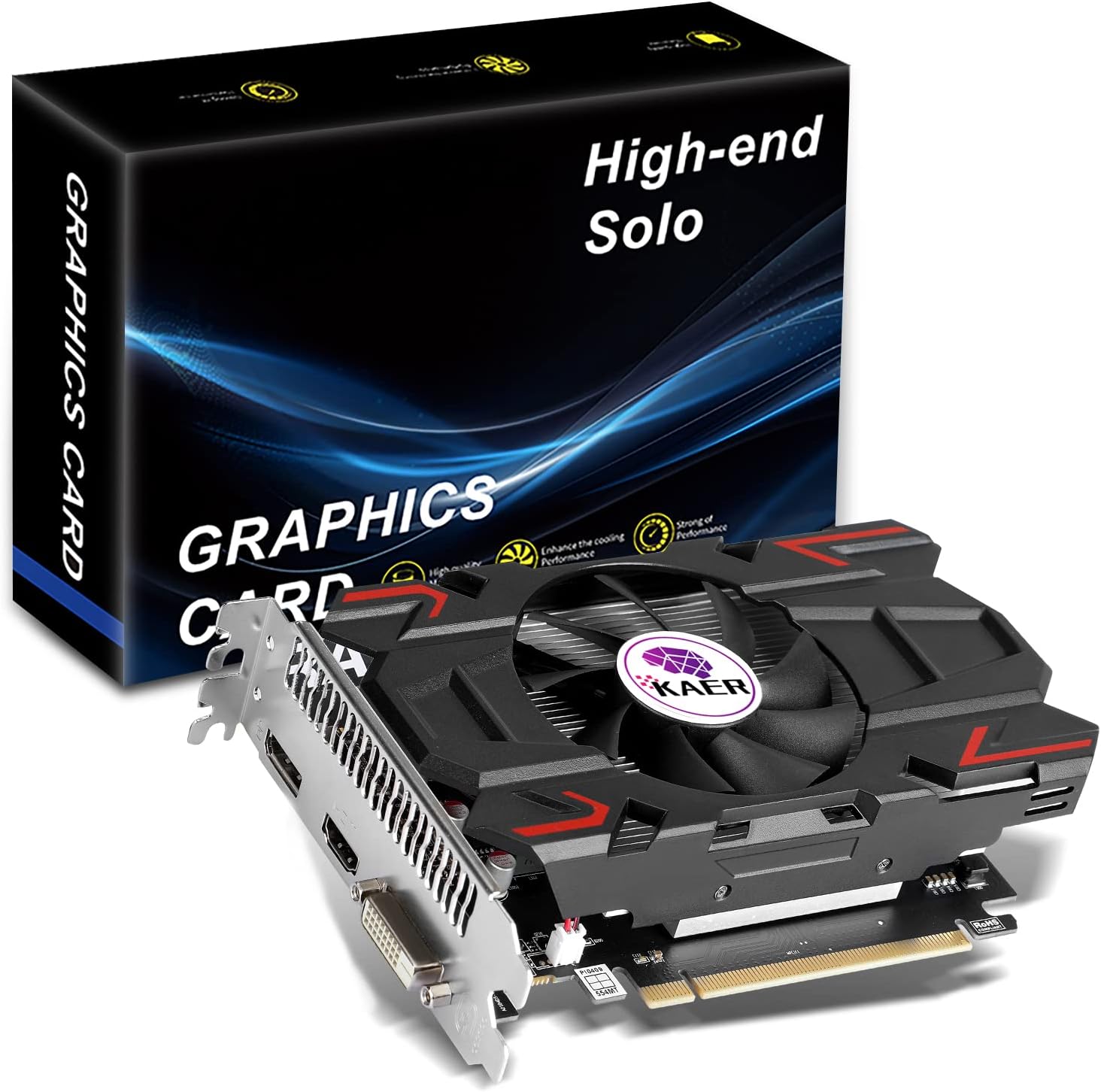 AMD Radeon RX 550 Graphics Card, 4GB, GDDR5, 128 Bit, PCI Express 3.0 X8, DP/HDMI/DVI-D R8467