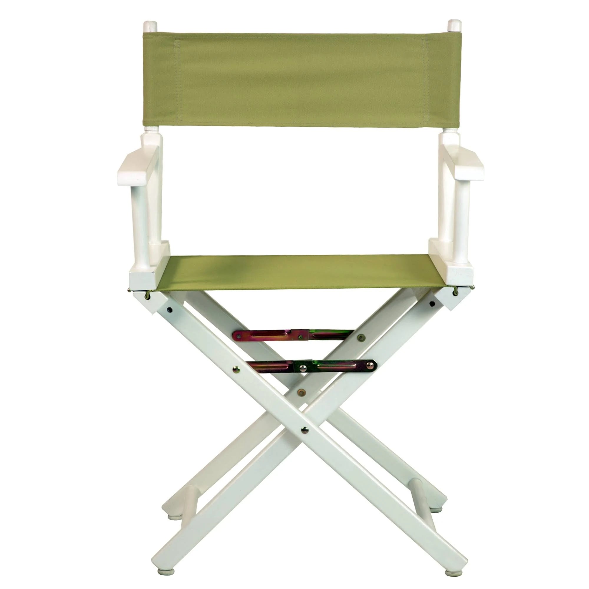 White Frame Olive Canvas Director's Chair F7754