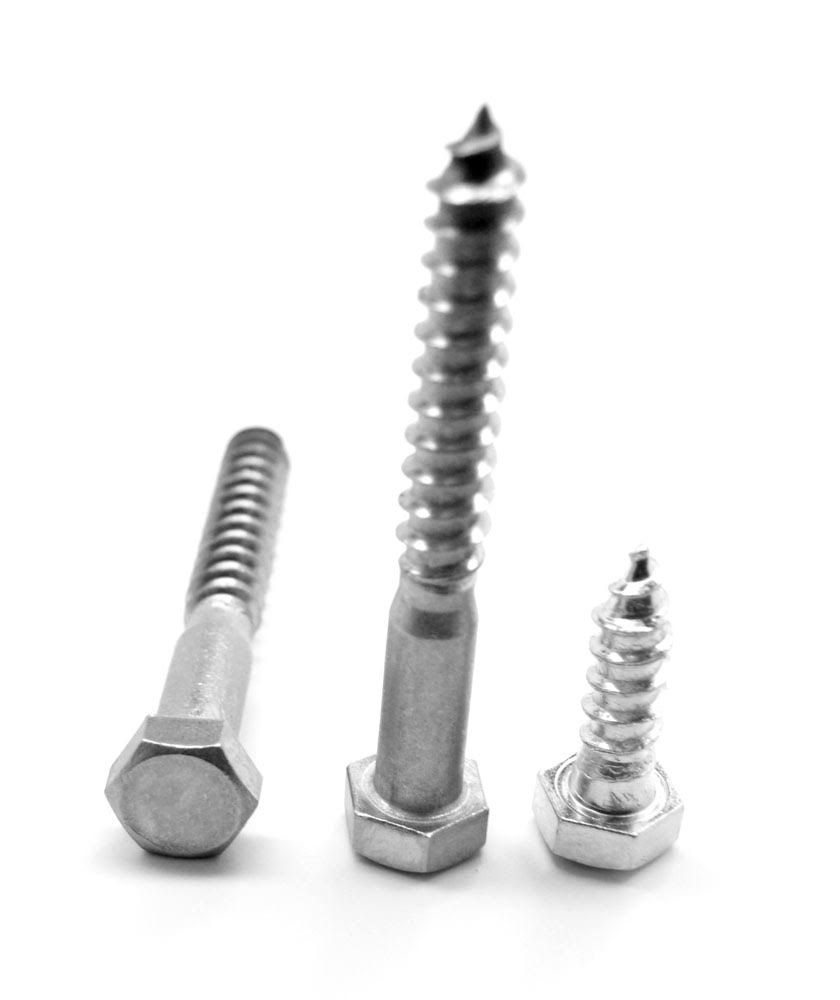 3/8x22-7 x 6x22 Hex Lag Screw Low Carbon Steel Zinc Plated Pk 75 C107119