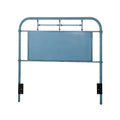 Distressed Blue Full Metal Headboard B29577