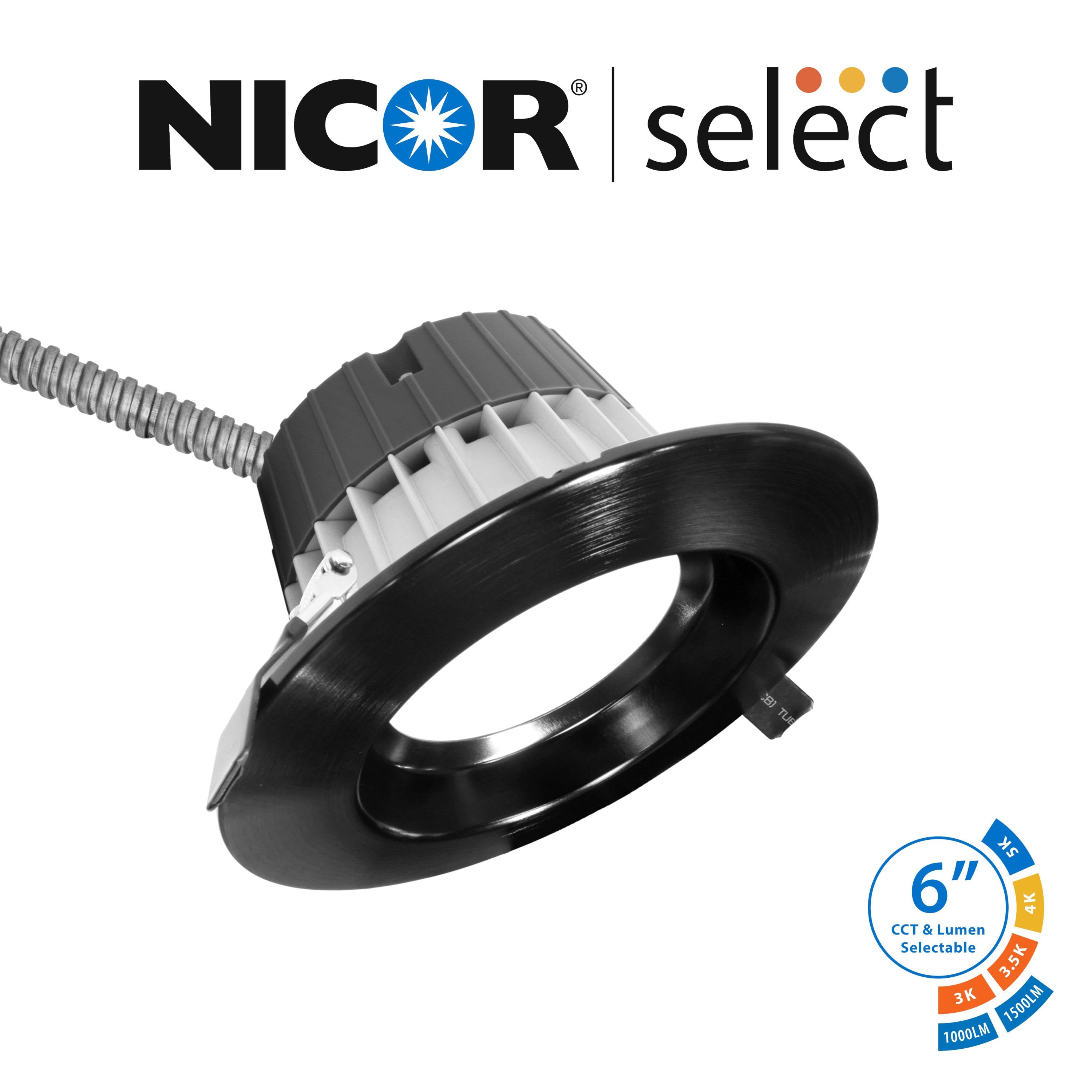 6 in. Black Commercial Canless LED Downlight Kit L17583
