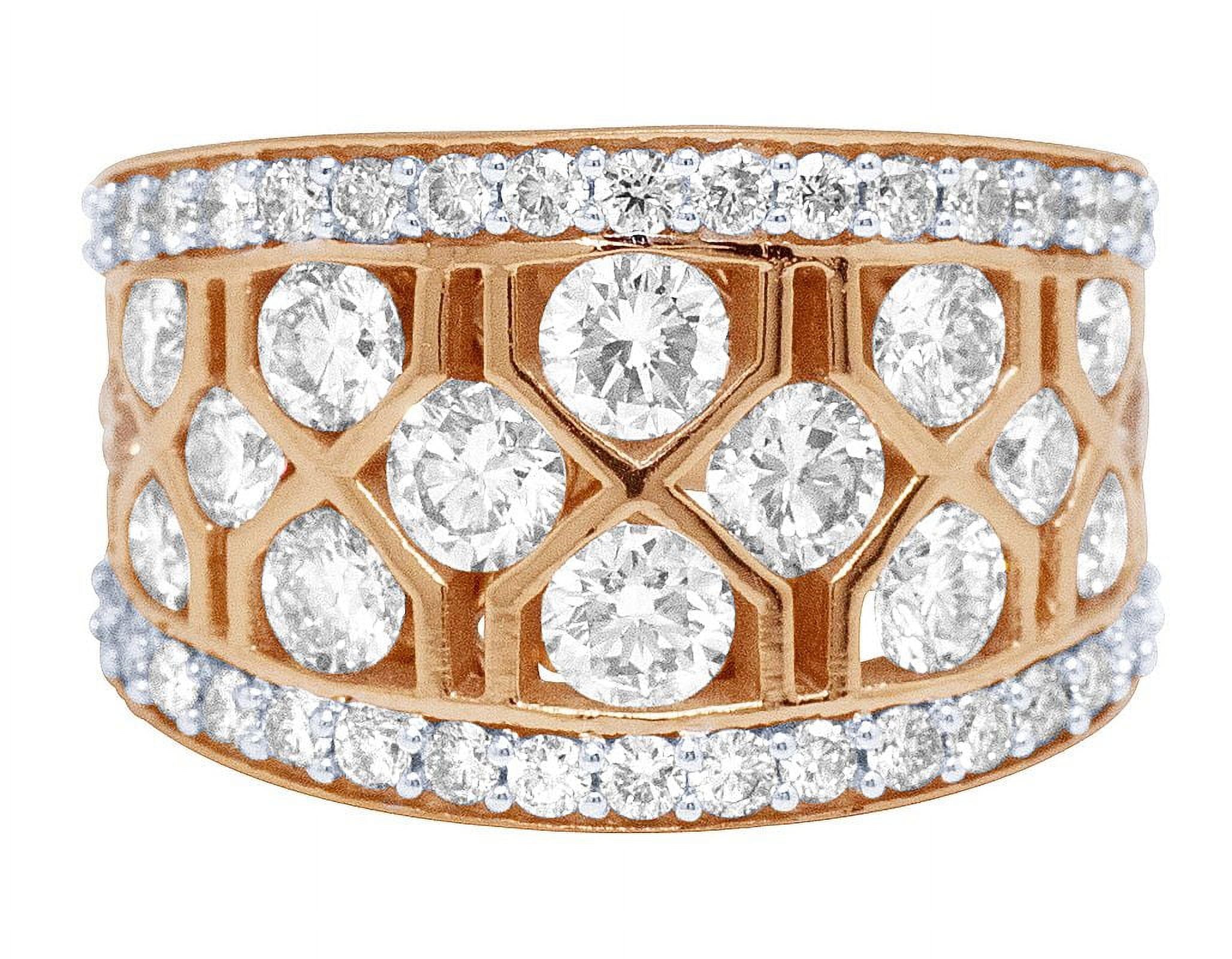 Geometric Mesh Diamond Band Ring F523918
