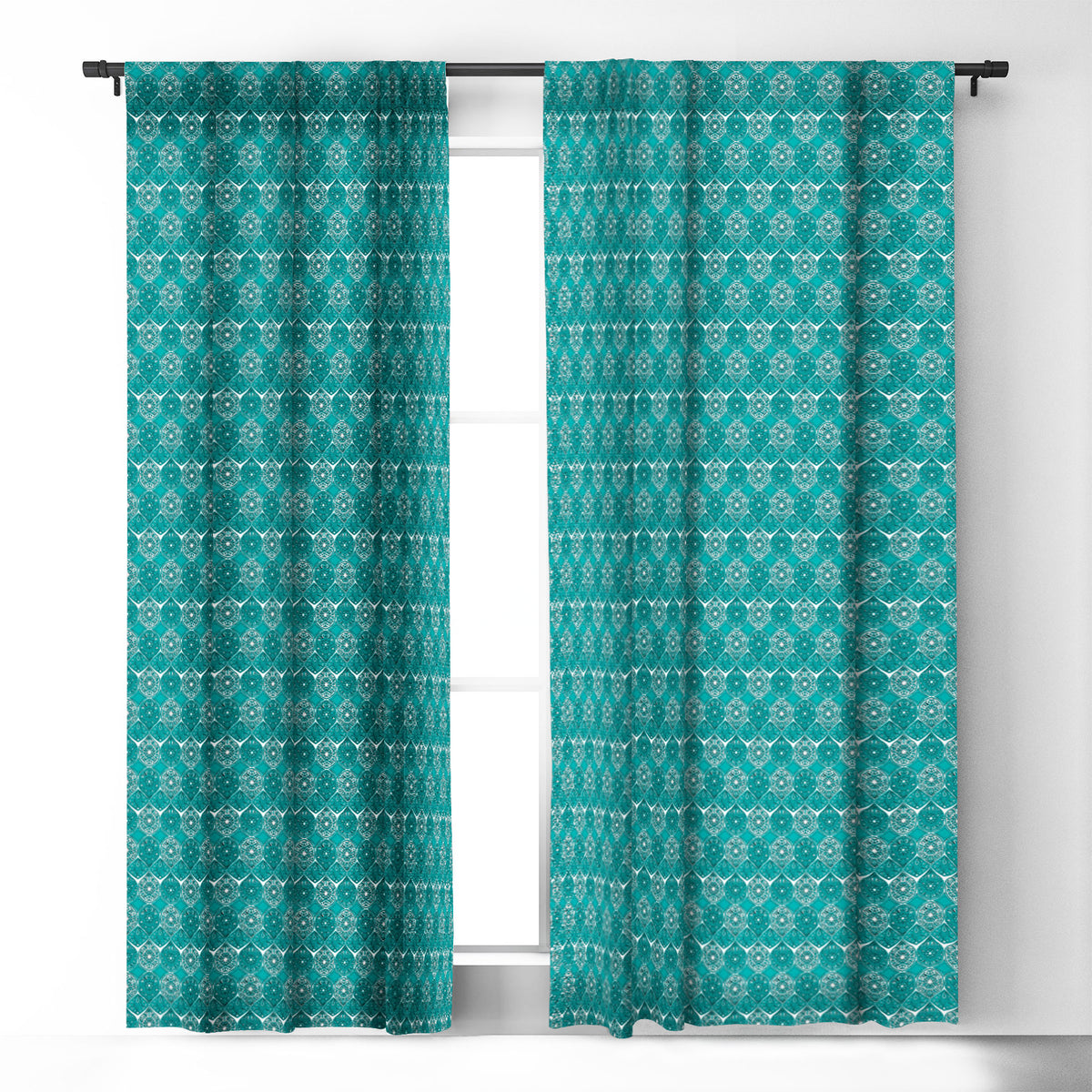 Turquoise Blackout Curtain Single Panel 50" x 96" Y996517