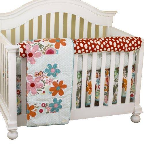 Houndstooth Front Crib Rail Cover Up Set Y549