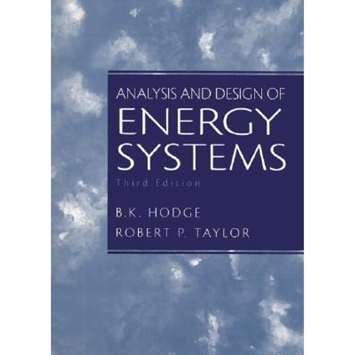 Analysis and Design of Energy Systems Paperback L876653