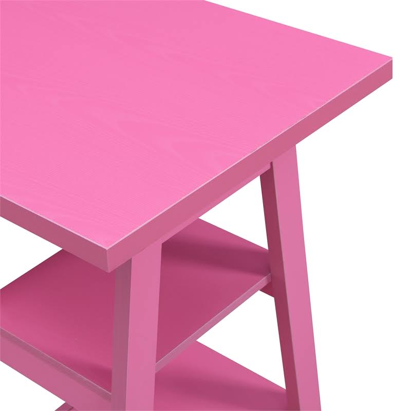 Pink Double Trestle Desk K9871