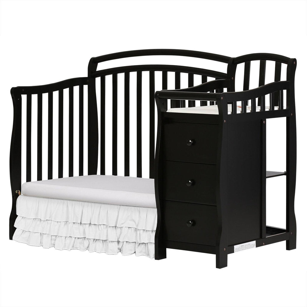 4-in-1 Mini Crib and Dressing Table Black K937
