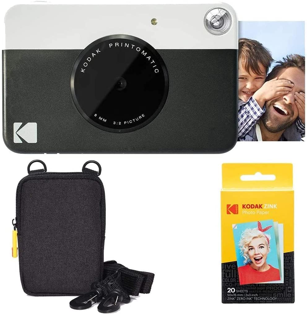 Green Instant Camera + Zink Paper (20 Sheets) + Case T950