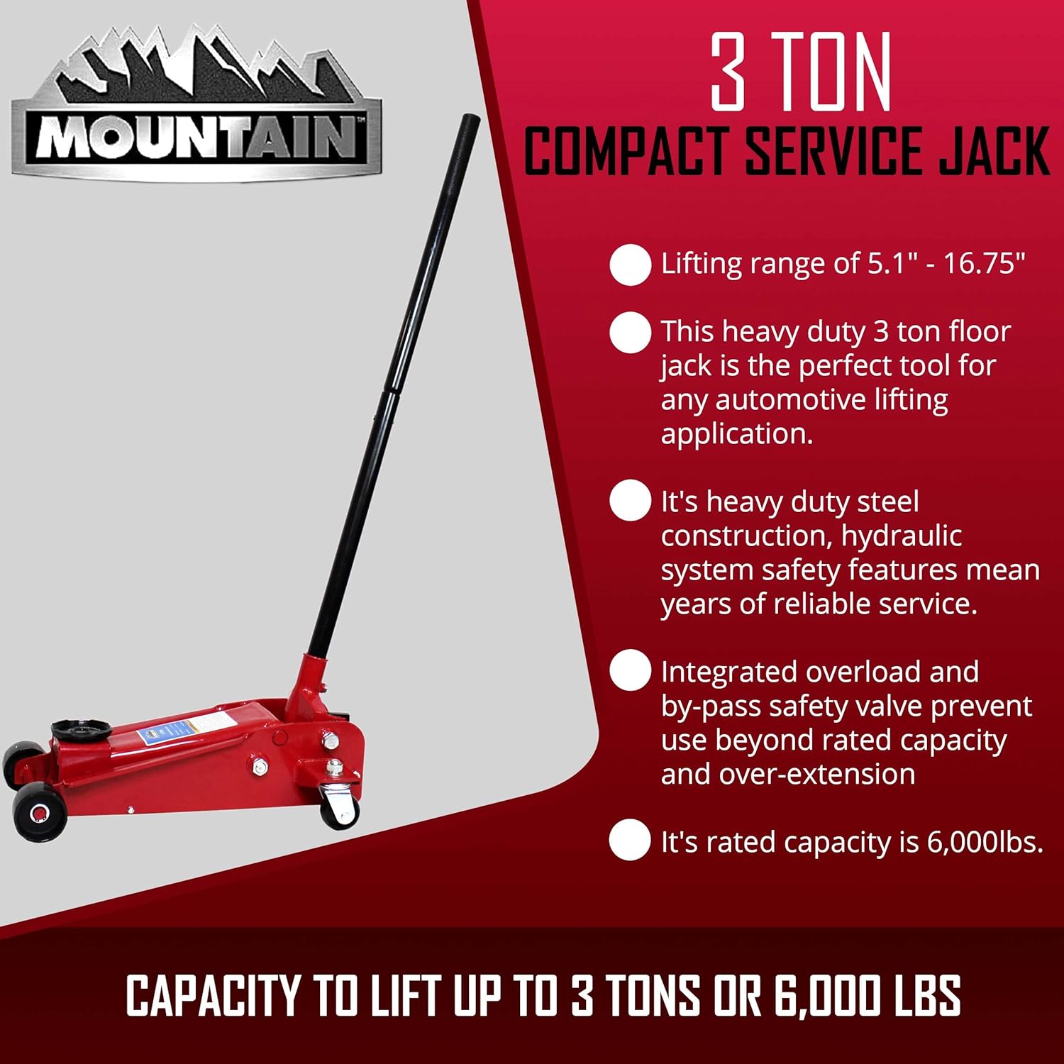 3 Ton Compact Service Jack D712