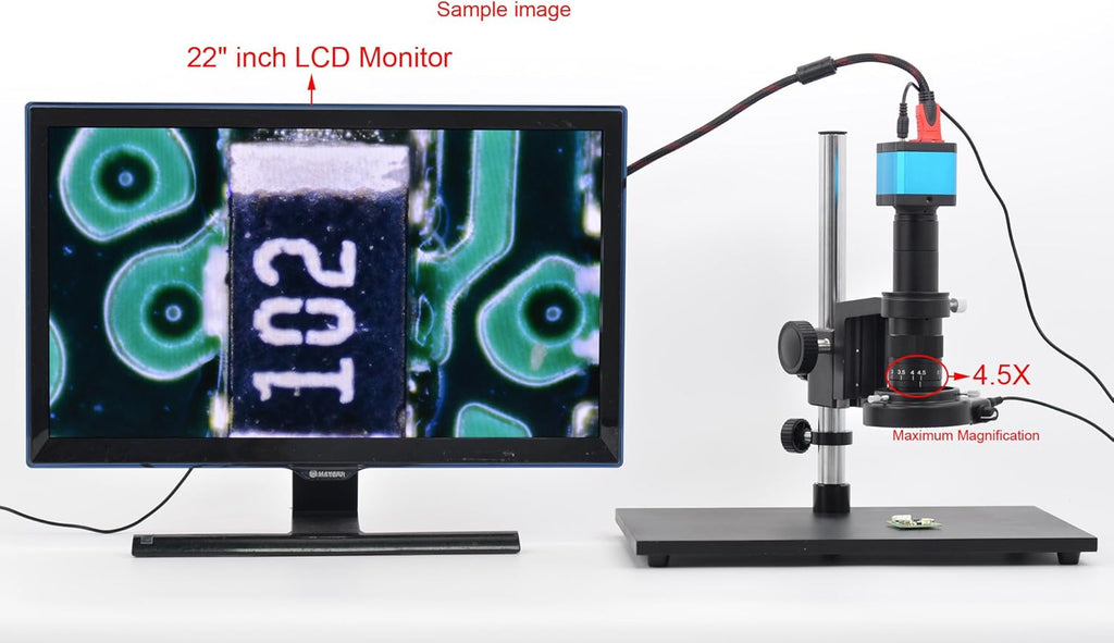 14MP HDMI Microscope Camera with C-Mount Lens and Stereo Stand O753397