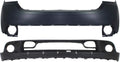 Front Bumper Cover Set of 2 Primed Plastic with Fog Light Holes M798136