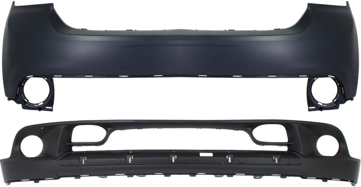 Front Bumper Cover Set of 2 Primed Plastic with Fog Light Holes M798136