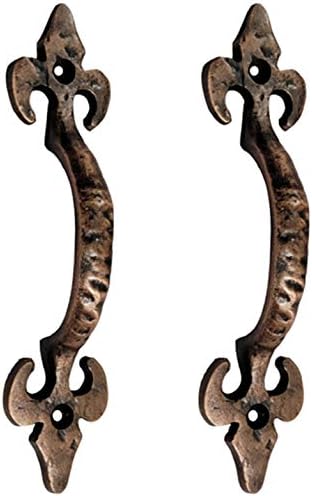 Antique Cast Iron Cabinet Pull Handles, 6.1 x 12 Pack, Matte Black O423