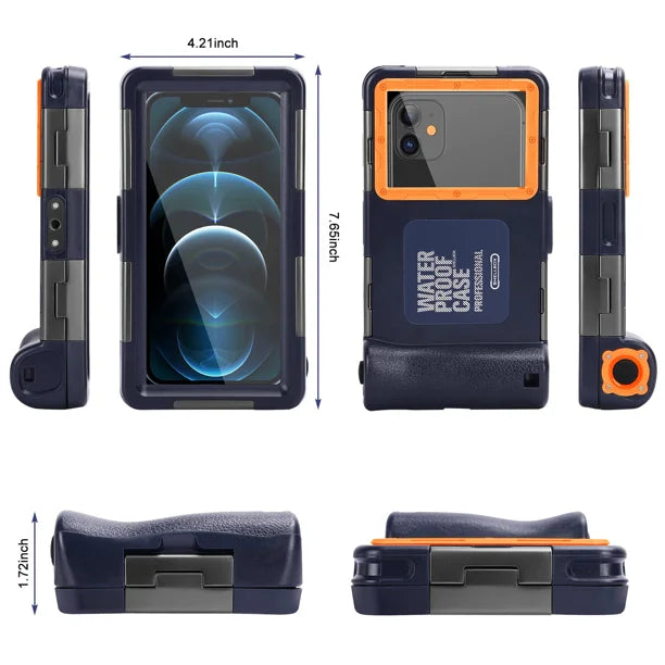 Waterproof Underwater Housing Case for Phones Up to 6.9 Inch with Lanyard A10527