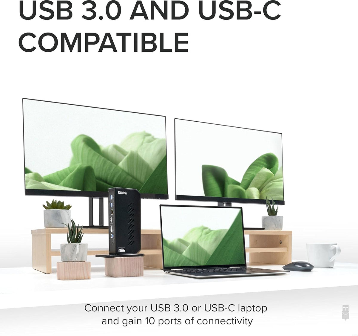 Dual 4K DisplayPort & HDMI USB 3.0 and USB-C Docking Station with Gigabit Ethernet, Audio, 6 USB Ports I9532