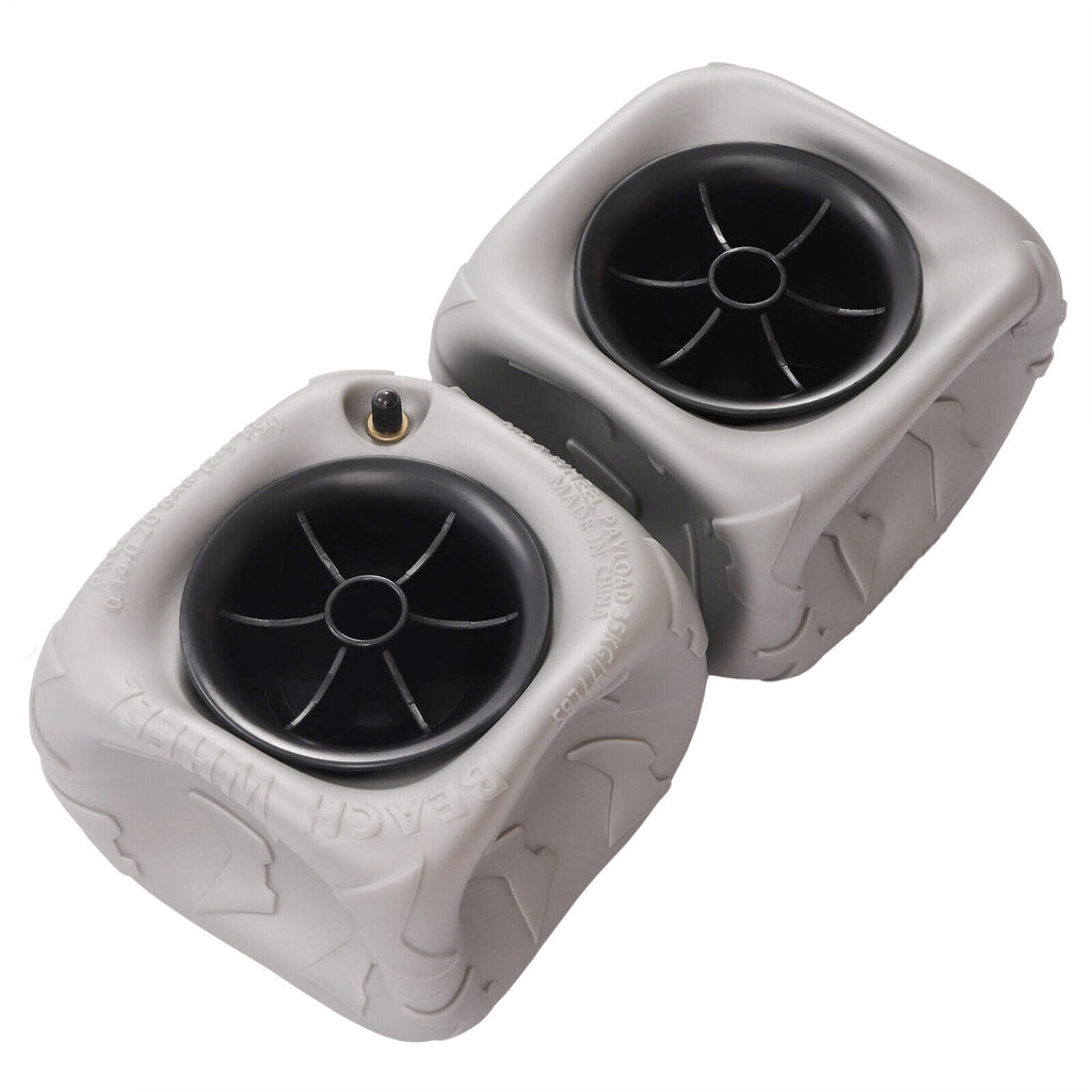 2pcs 9'' Inflatable Wheels Replacement Sand Tire PVC for Kayak Dolly Cart T596459