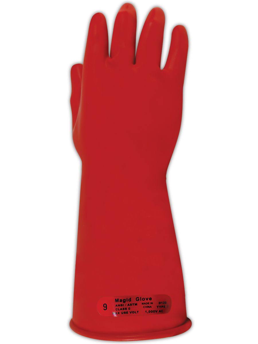 Red Rubber Electrical Insulating Gloves C533