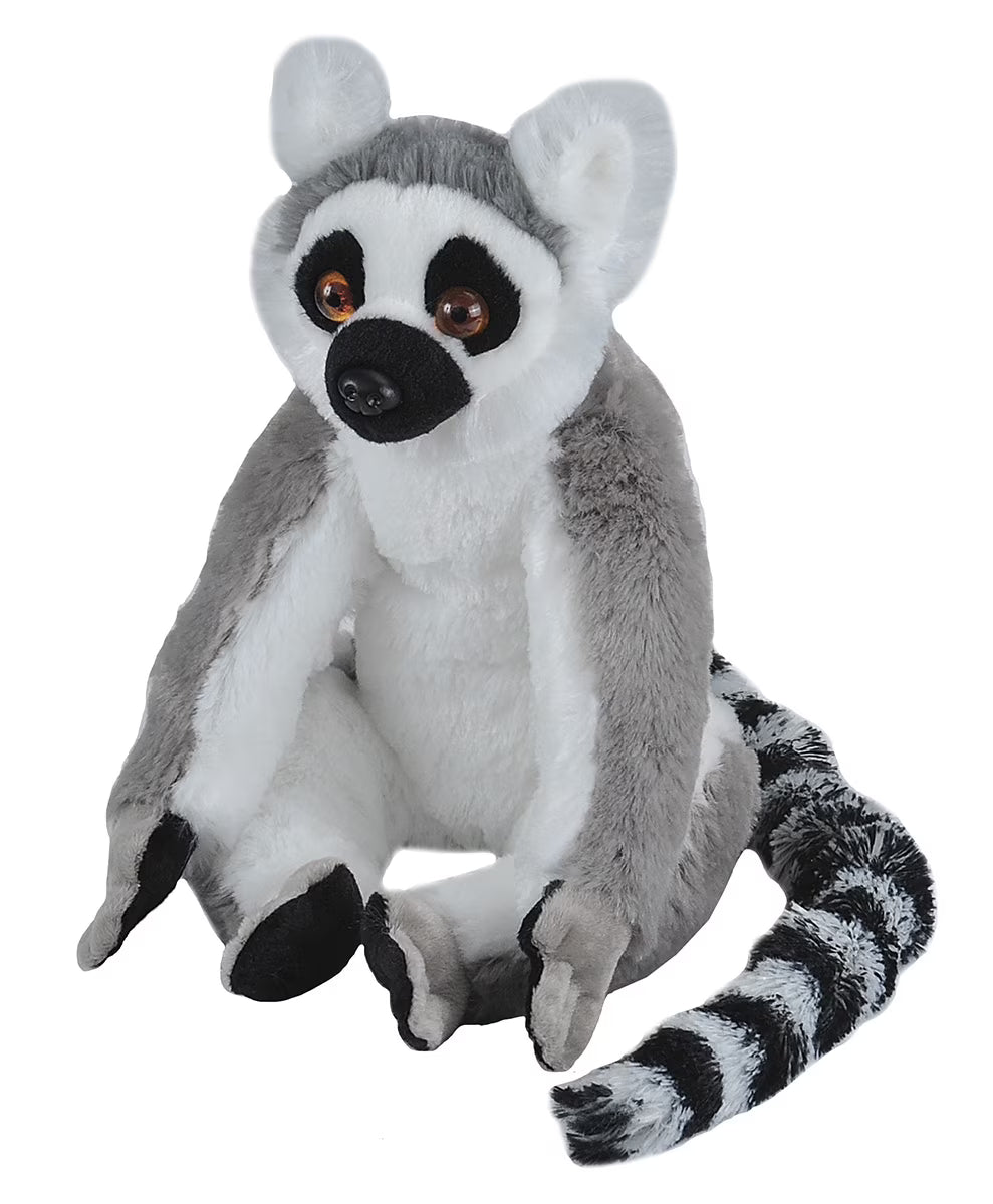 Ring Tailed Lemur Plush Stuffed Animal, 12 Inches H16675