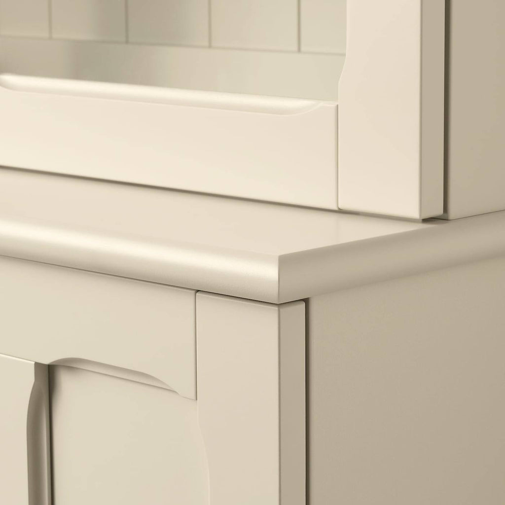 Light Beige Cabinet with Glass Doors T480