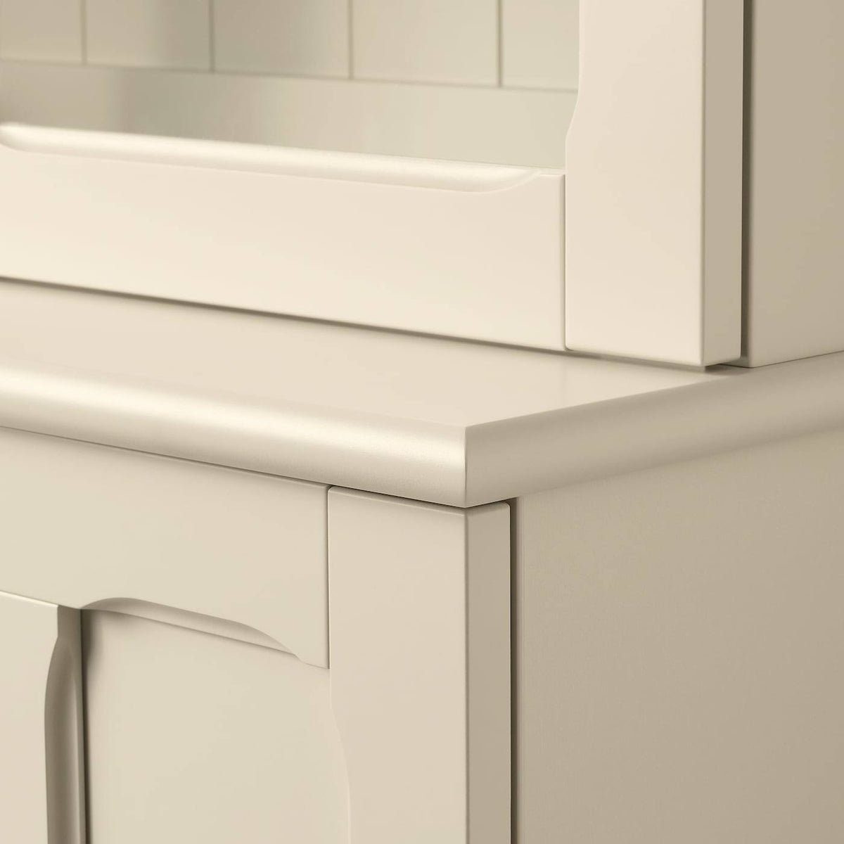 Light Beige Cabinet with Glass Doors T480