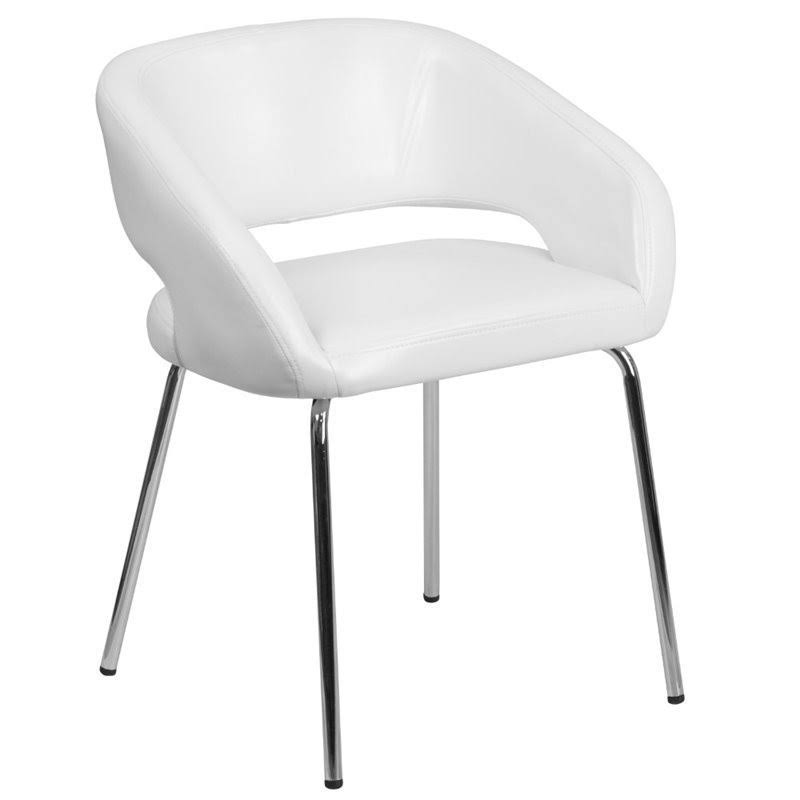 White Leather Chair V693